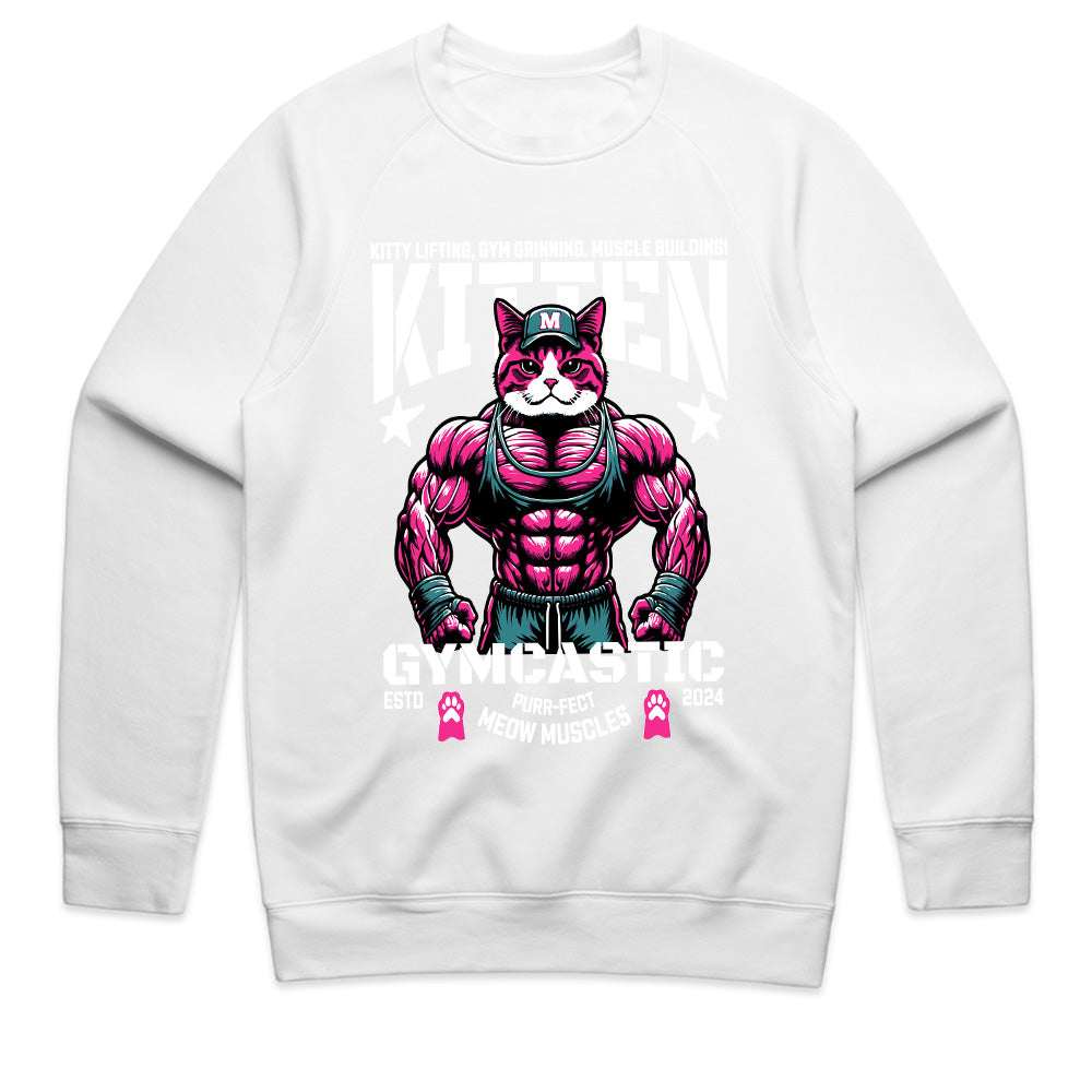 "Kitten Gymcastic" Funny Gym Cat T-Shirt – Purr-fect Meow Muscles