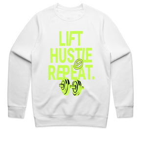 "Lift, Hustle, Repeat" Motivational Gym T-Shirt – No Days Off