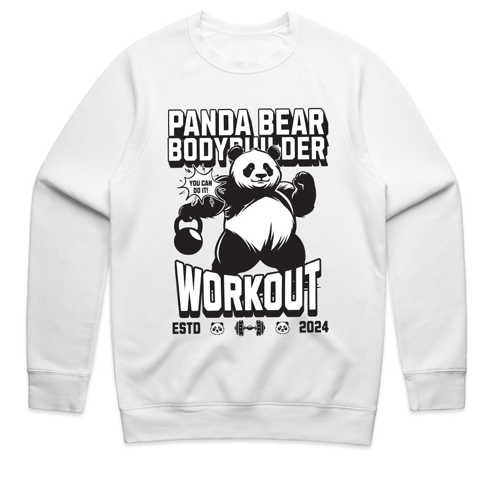 "Panda Bear Bodybuilder Workout" Fun & Motivational Gym T-Shirt