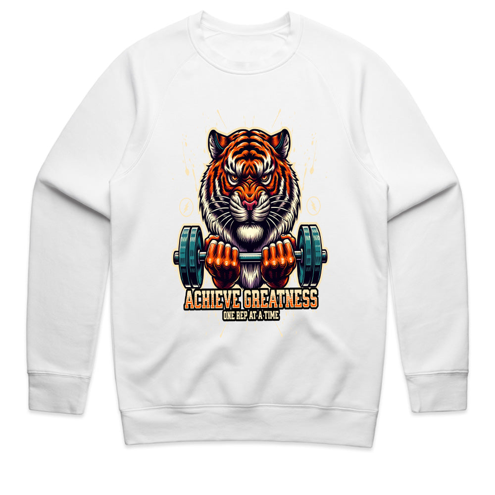 "Achieve Greatness" Tiger Gym T-Shirt – Fierce Motivation for Fitness Warriors
