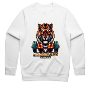 "Achieve Greatness" Tiger Gym T-Shirt – Fierce Motivation for Fitness Warriors