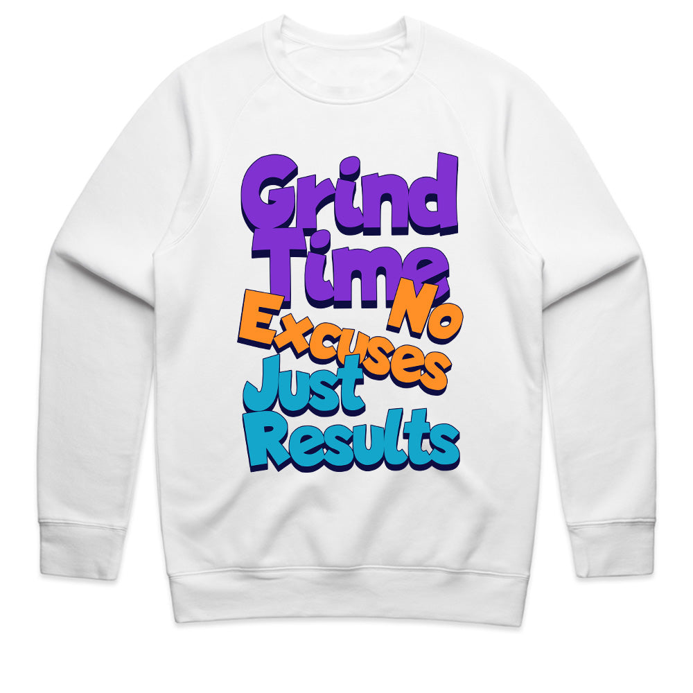 "Grind Time – No Excuses, Just Results" Motivational Gym T-Shirt