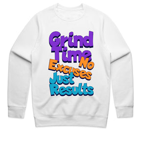 "Grind Time – No Excuses, Just Results" Motivational Gym T-Shirt