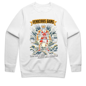 "Ferocious Gains" Tiger Powerlifting Gym T-Shirt – Train Like a Champion