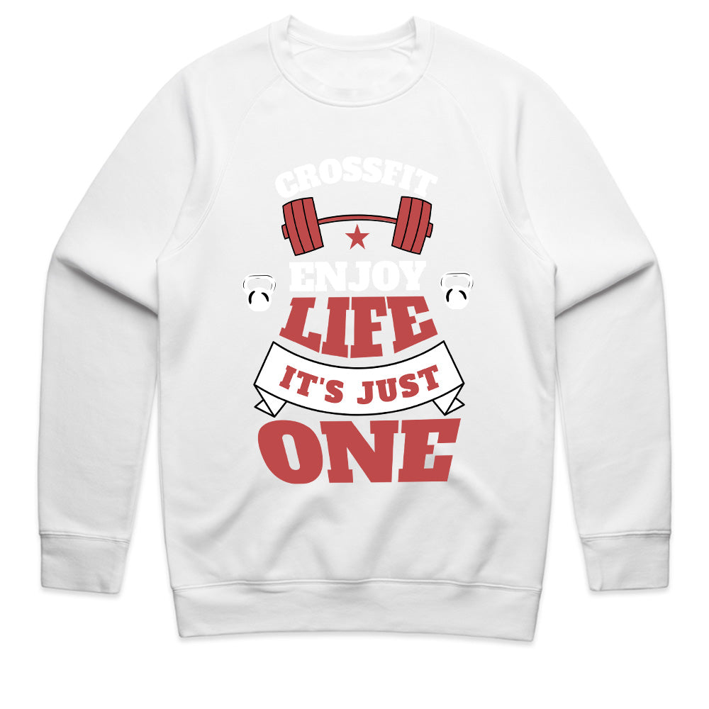 "CrossFit – Enjoy Life, It's Just One" Motivational Workout T-Shirt