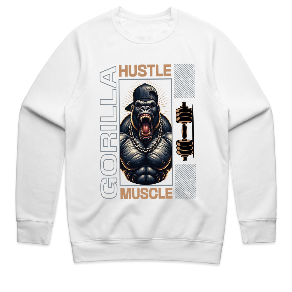 "Gorilla Hustle Muscle" Gym T-Shirt – Power, Strength & Grind