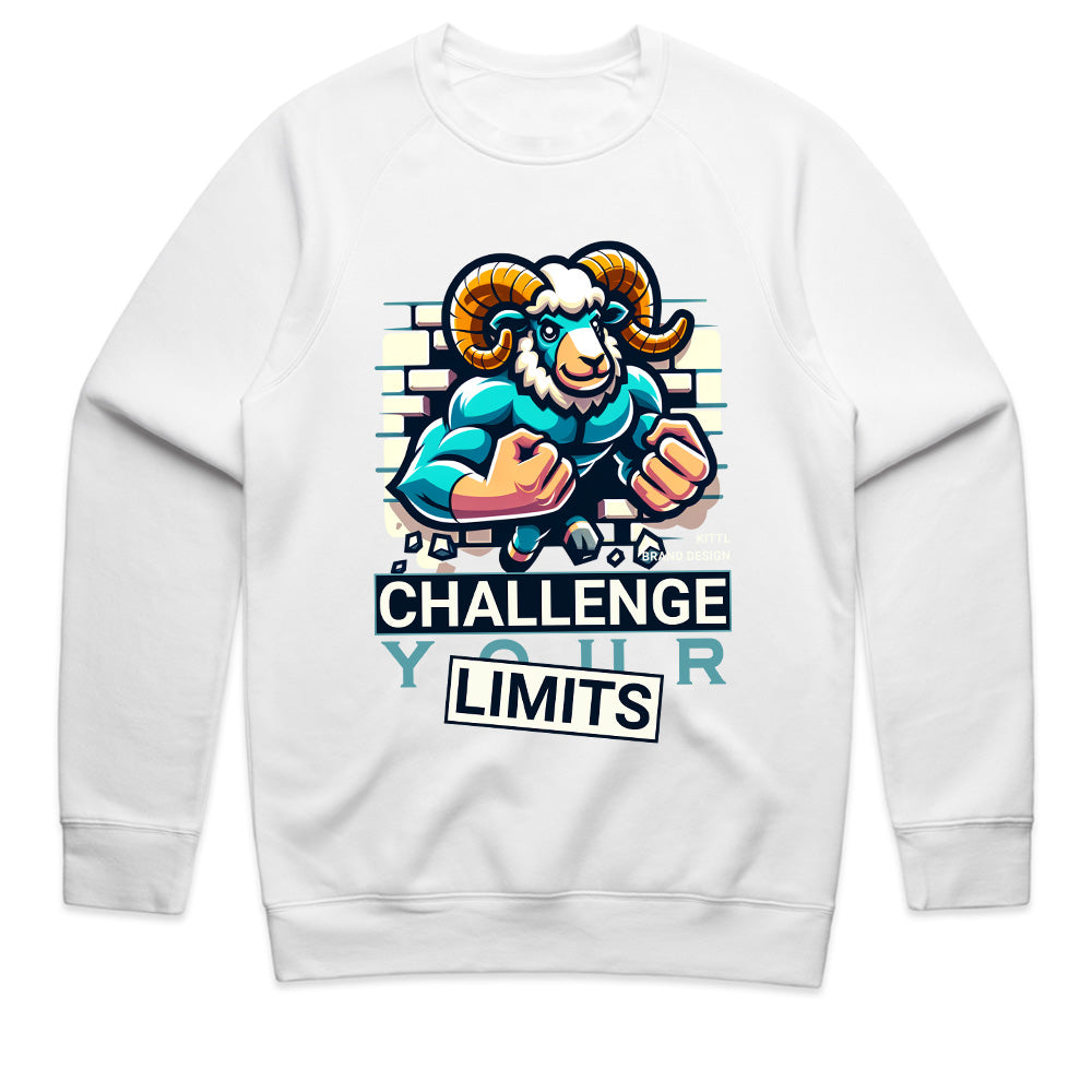 "Challenge Your Limits" Motivational Ram Gym T-Shirt – Break Through Barriers
