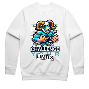 "Challenge Your Limits" Motivational Ram Gym T-Shirt – Break Through Barriers