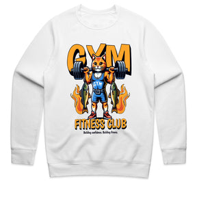 "Gym Fitness Club" Power Cat Weightlifting T-Shirt – Bold & Motivational