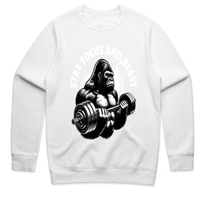 "Stay Focus and Beast" Gorilla Gym T-Shirt – Hardcore Fitness & Bodybuilding Tee