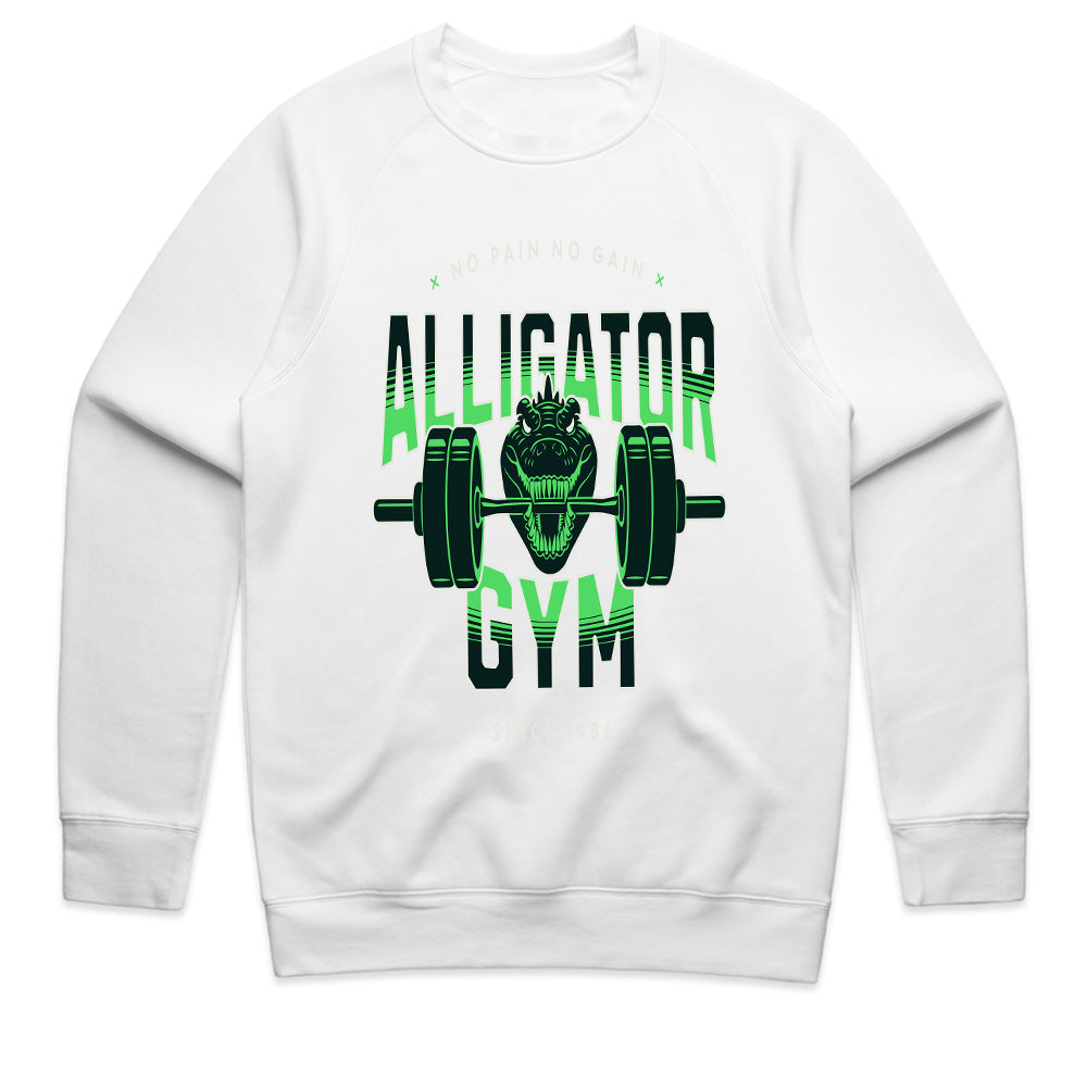 "Alligator Gym – No Pain No Gain" Hardcore Workout T-Shirt – Strength & Determination
