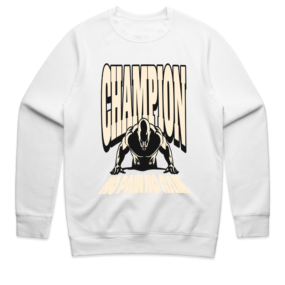 "Champion – No Pain No Gain" Motivational Gym T-Shirt – Train Like a Winner