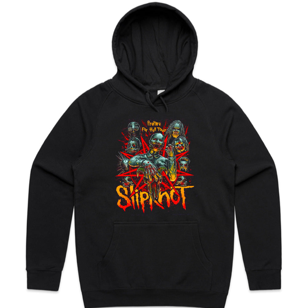 Slipknot "Prepare for Hell Tour" Horror Metal T-Shirt – Dark & Brutal Design