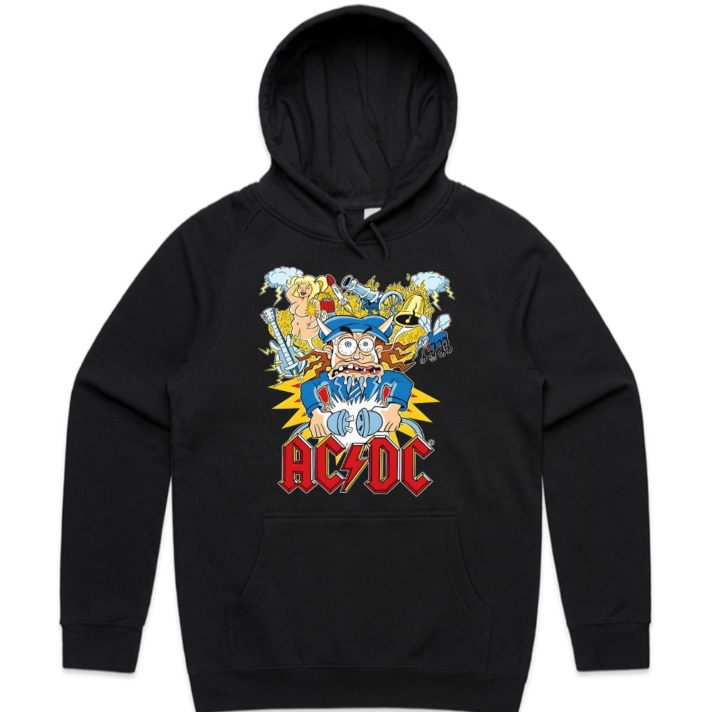 AC/DC Cartoon Chaos Graphic T-Shirt – High Voltage Rock & Roll