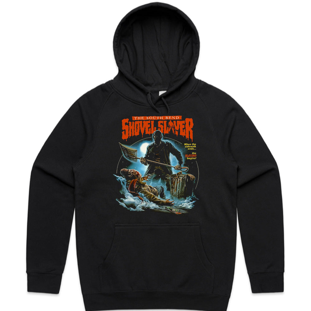 The South Bend Shovel Slayer Horror T-Shirt – Retro Slasher Tribute