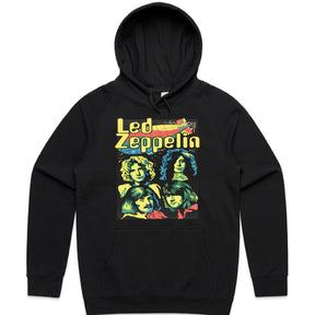 Vintage Led Zeppelin Band Portrait T-Shirt – Retro Rock Legends Design