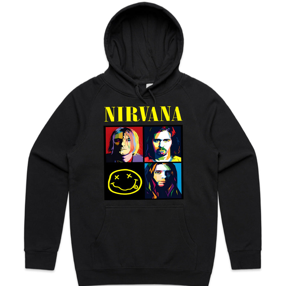 Nirvana Pop Art Tribute T-Shirt – Colorful Grunge Rock Design