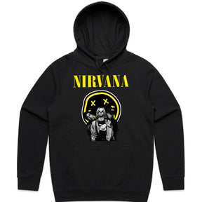 Nirvana Classic Band T-Shirt – Smiley Face & Iconic Trio Design