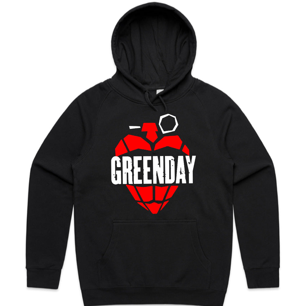 Green Day Broken Heart Grenade Punk Rock T-Shirt