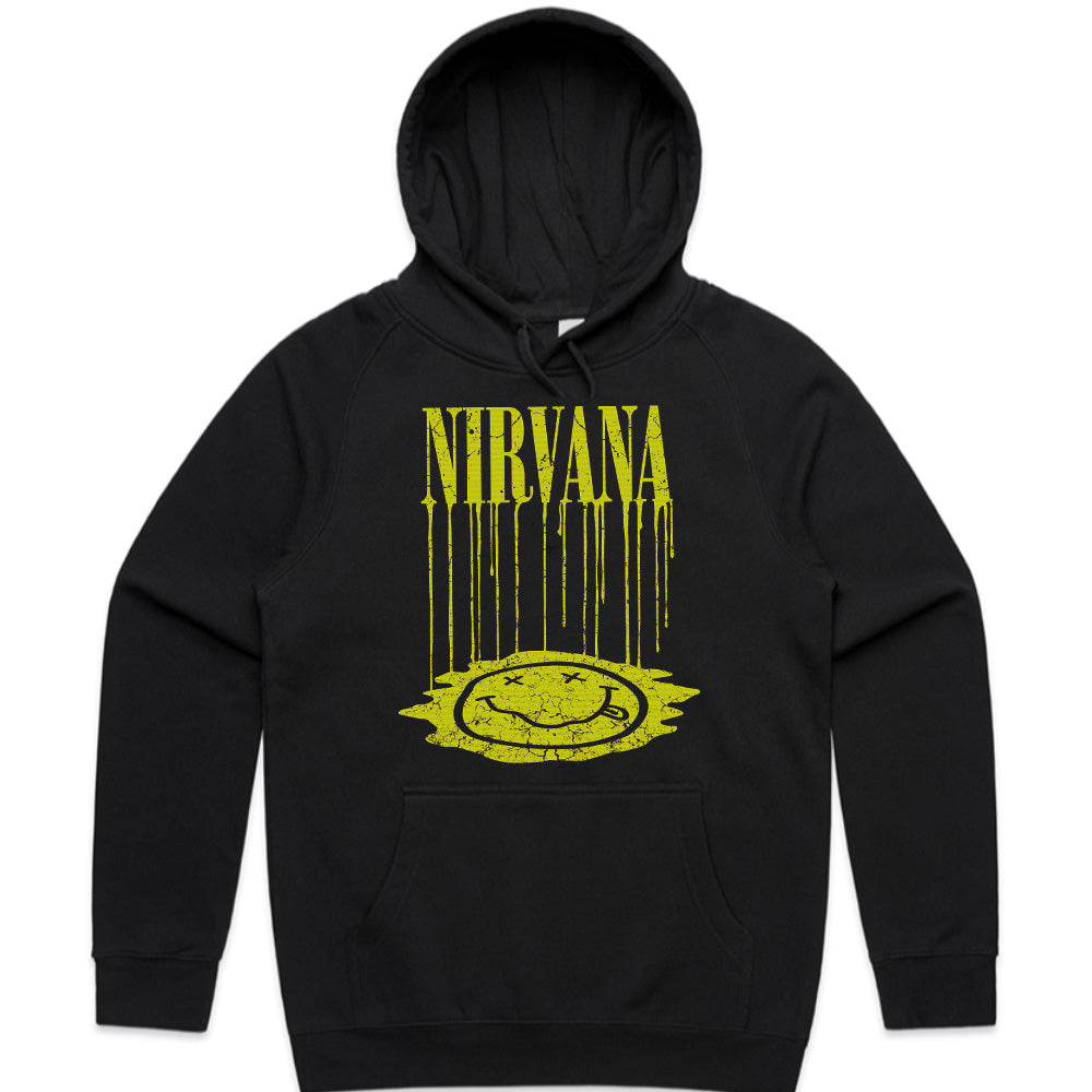 "Nirvana - Dripping Smiley Face" Grunge Rock T-Shirt