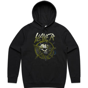 Slayer Skull Warfare T-Shirt – Brutal Metal Battle Design