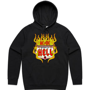 AC/DC "Highway to Hell" Flaming Road Sign T-Shirt – Classic Rock Inferno