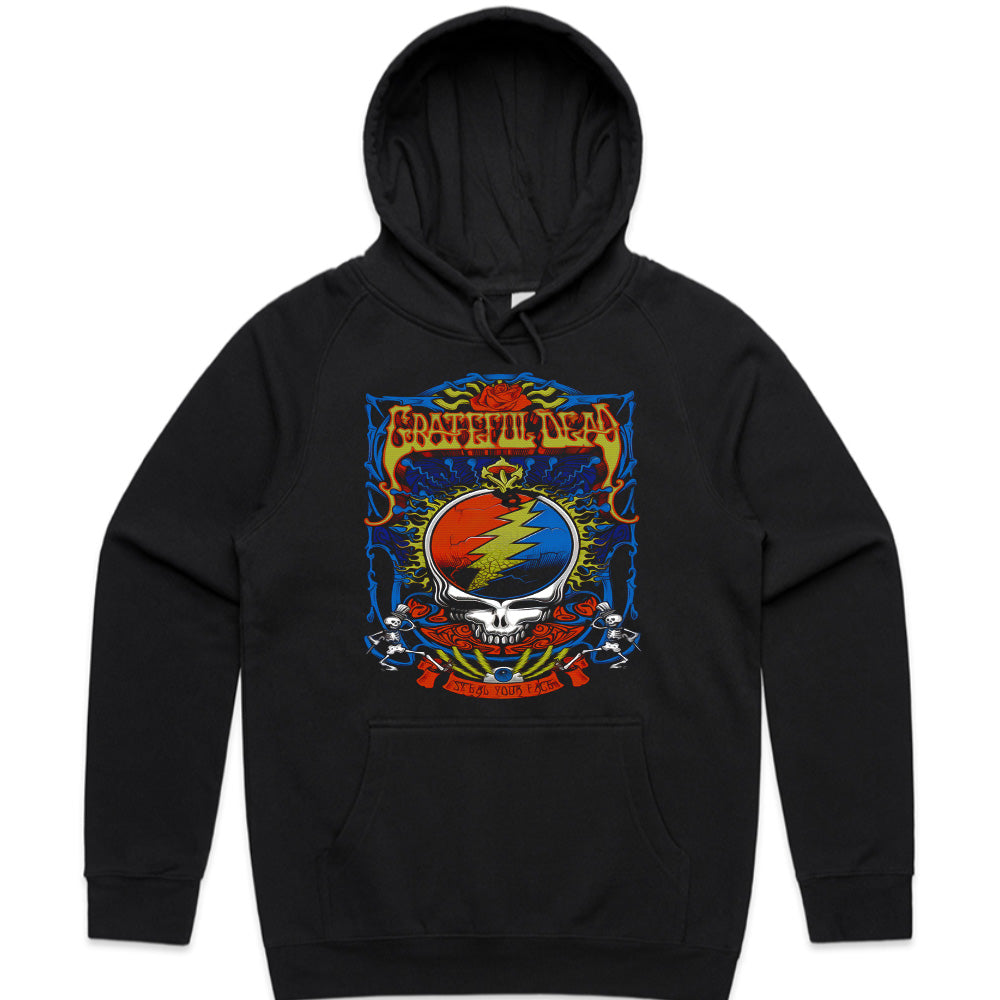 Grateful Dead "Steal Your Face" Psychedelic T-Shirt – Iconic Rock Art