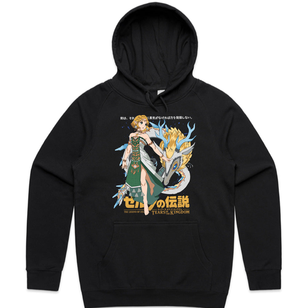 Zelda & Light Dragon Tears of the Kingdom T-Shirt – Epic Fantasy Design