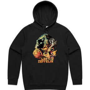 Classic Led Zeppelin Rock Band Graphic T-Shirt – Vintage Fire Art Design