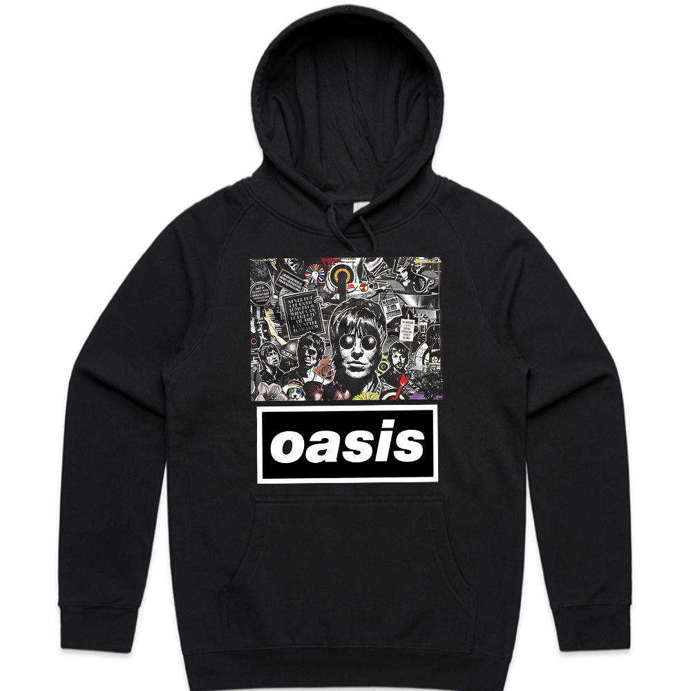 Oasis Psychedelic Collage T-Shirt – Britpop Legends Tribute