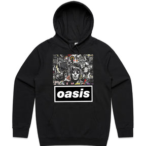 Oasis Psychedelic Collage T-Shirt – Britpop Legends Tribute