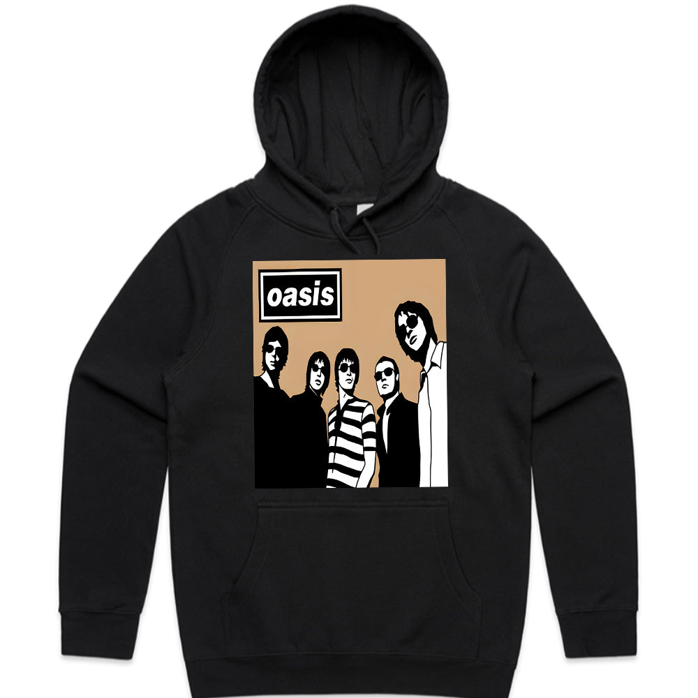Oasis Retro Band Silhouette T-Shirt – Britpop Legends Tribute