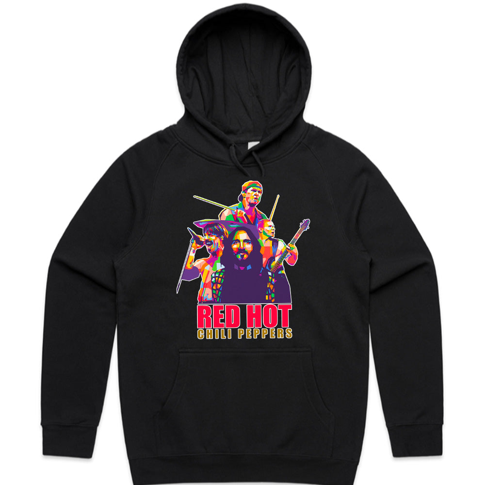 Red Hot Chili Peppers Pop Art Band T-Shirt – Vibrant Rock Concert Tee