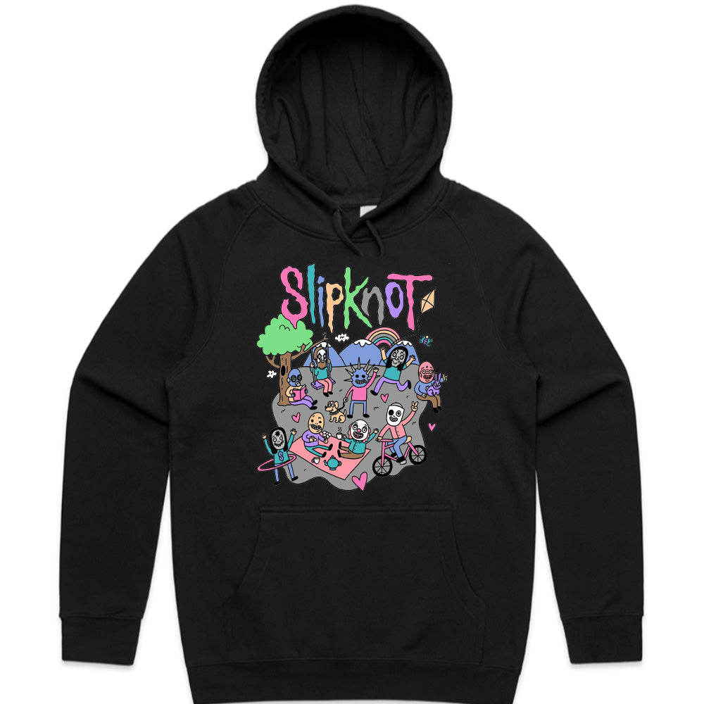 Slipknot Playful Cartoon Parody T-Shirt – Dark Humor Meets Heavy Metal
