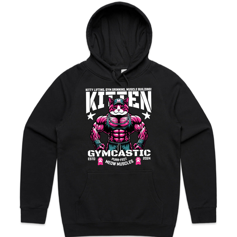 "Kitten Gymcastic" Funny Gym Cat T-Shirt – Purr-fect Meow Muscles