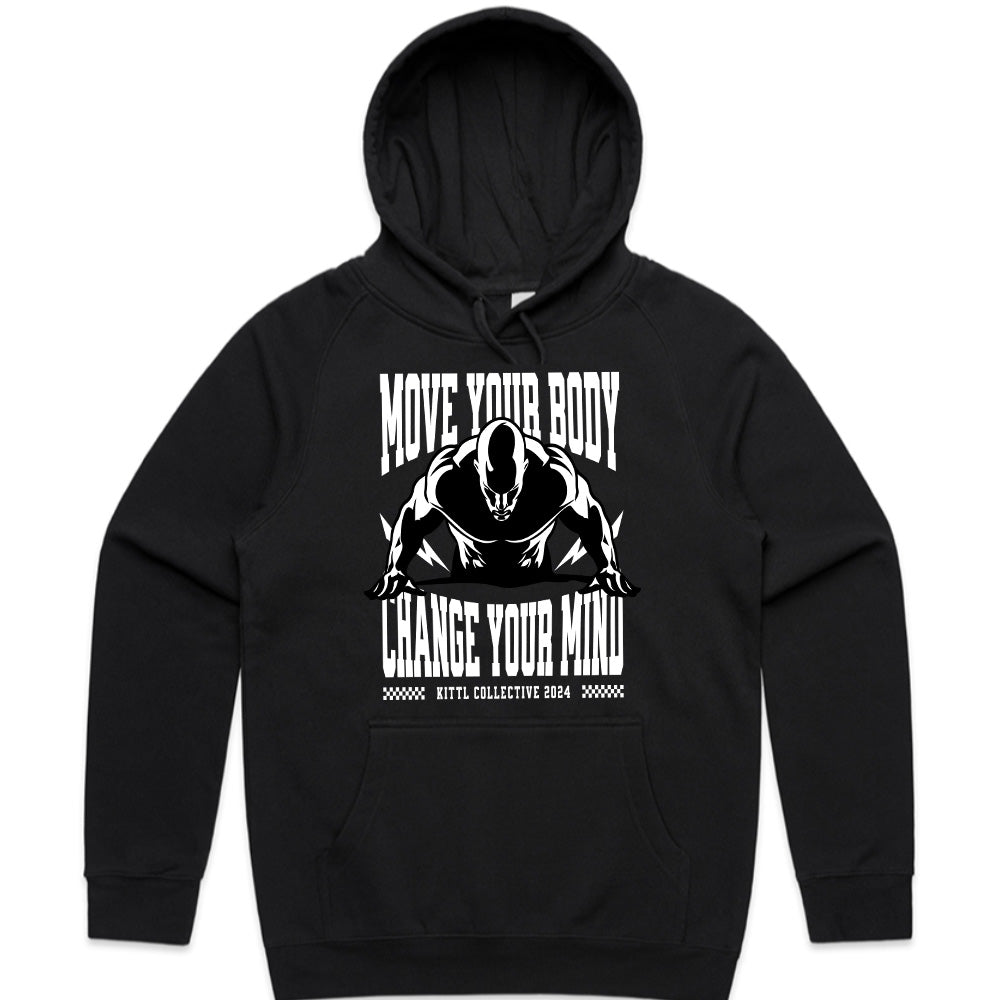 "Move Your Body, Change Your Mind" Motivational Gym T-Shirt – Mind & Muscle Connection