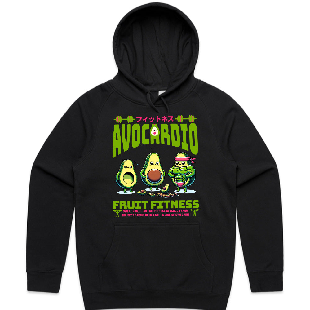 "Avocardio Fruit Fitness" Funny Gym T-Shirt – Sweat Now, Guac Later!