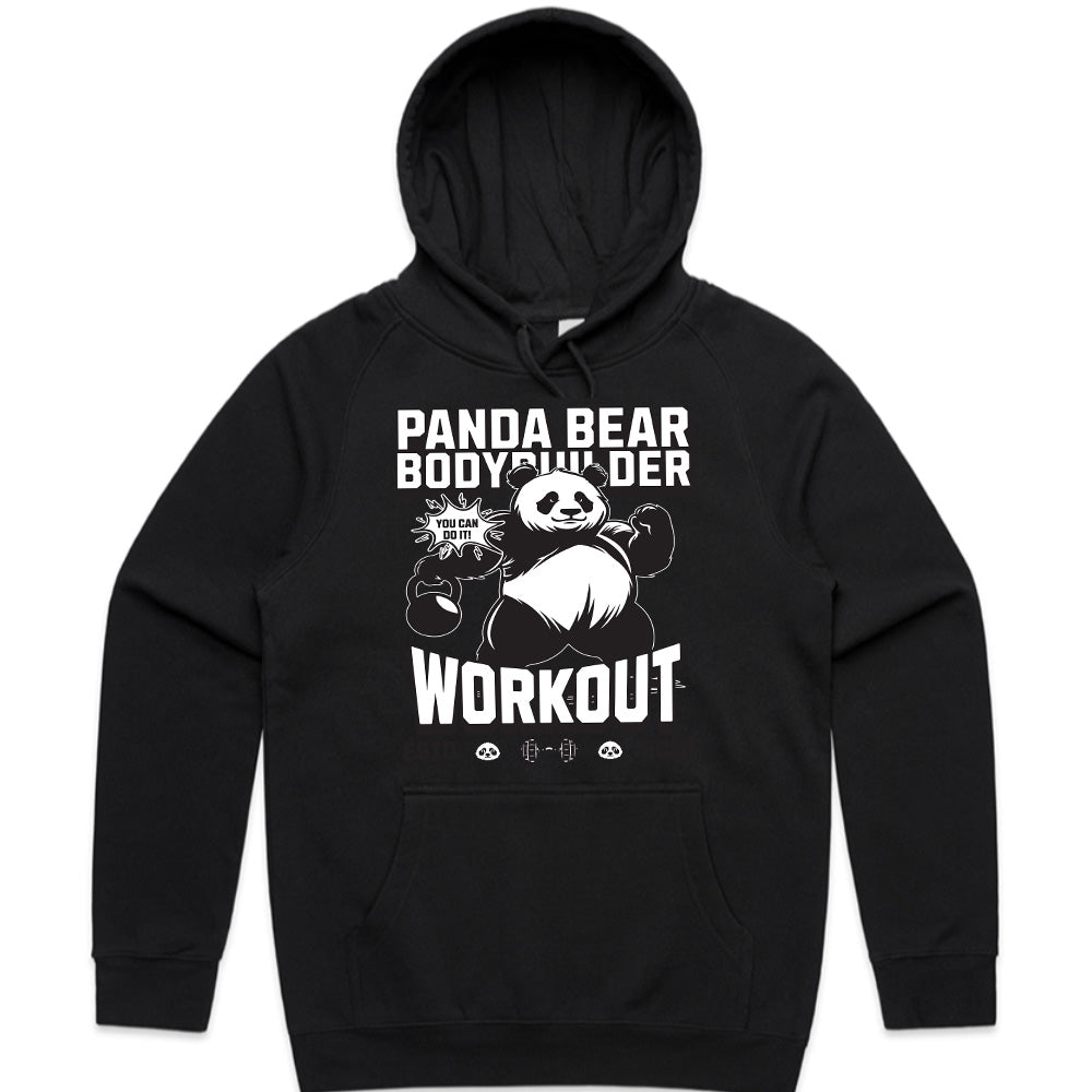 "Panda Bear Bodybuilder Workout" Fun & Motivational Gym T-Shirt