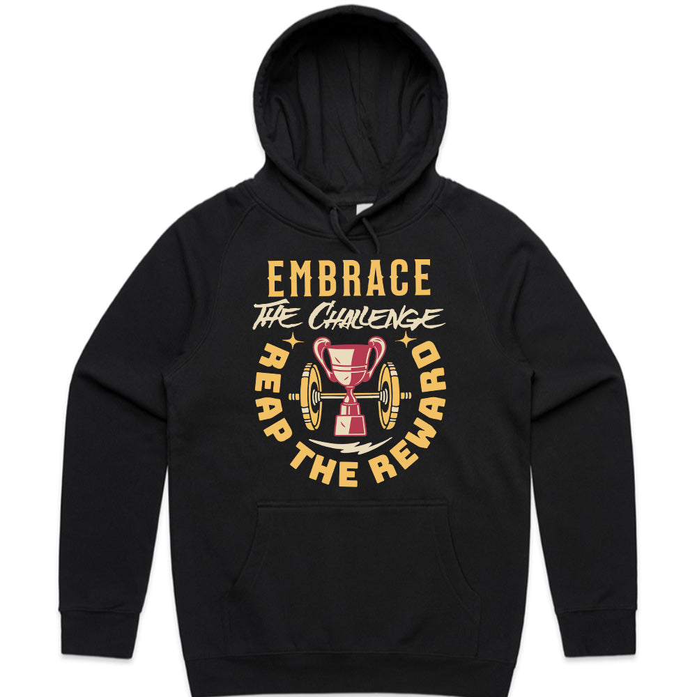 "Embrace the Challenge, Reap the Reward" Gym T-Shirt – Motivation for Champions