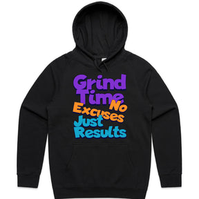 "Grind Time – No Excuses, Just Results" Motivational Gym T-Shirt