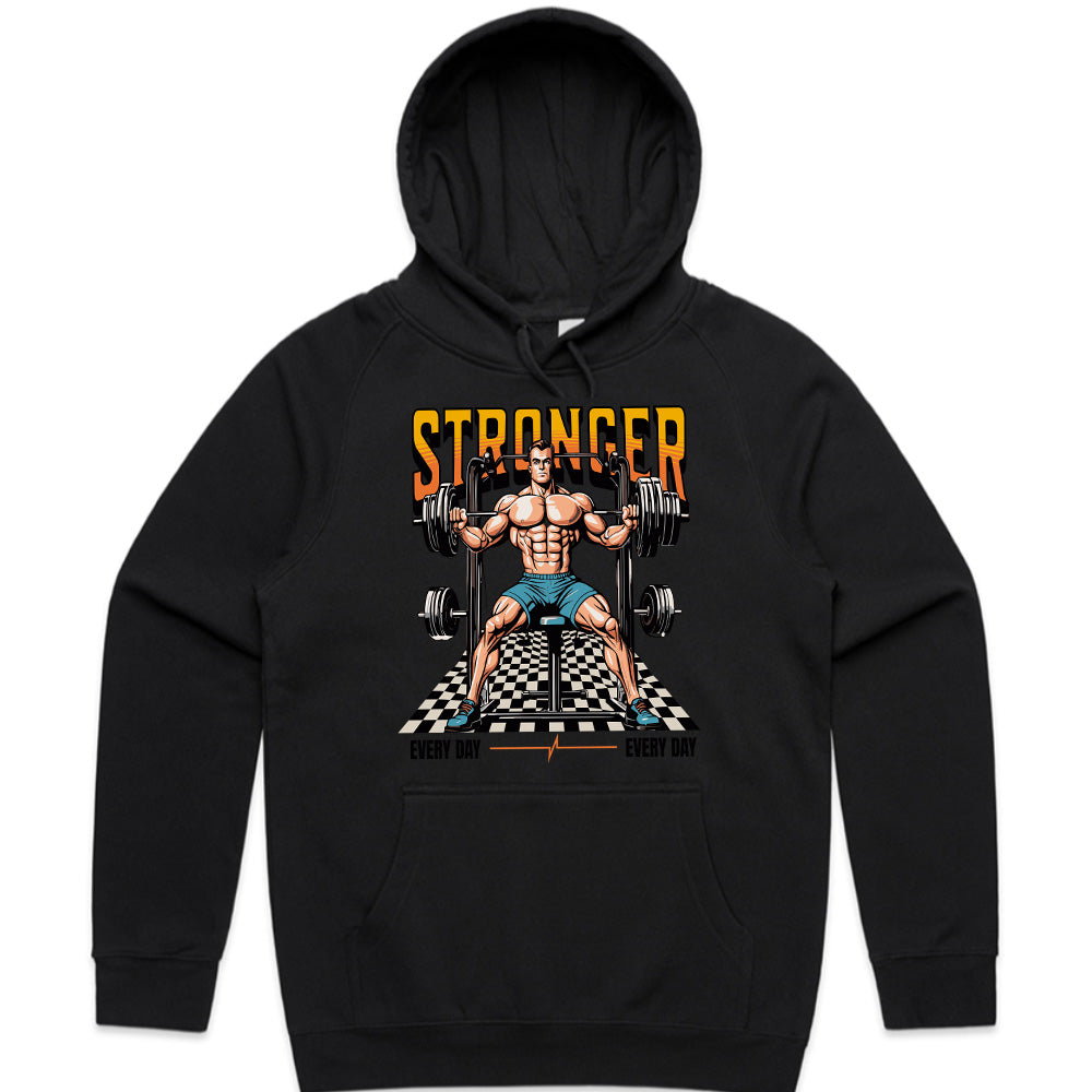 "Stronger Every Day" Gym T-Shirt – Hardcore Fitness & Bodybuilding Motivational Tee