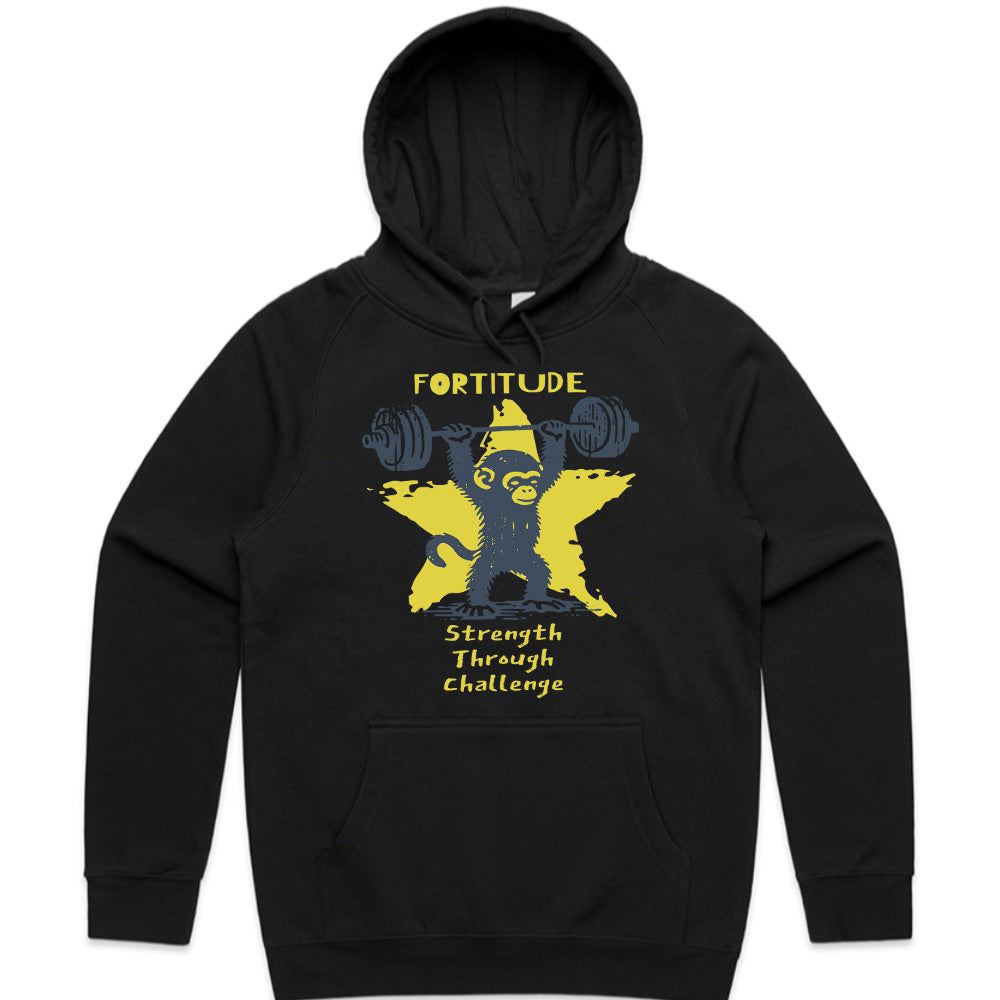 "Fortitude" Gym T-Shirt – Strength Through Challenge Motivational Workout Tee
