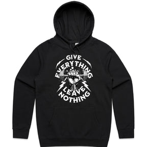 "Give Everything, Leave Nothing" Gym Motivation T-Shirt – Hardcore Fitness Apparel