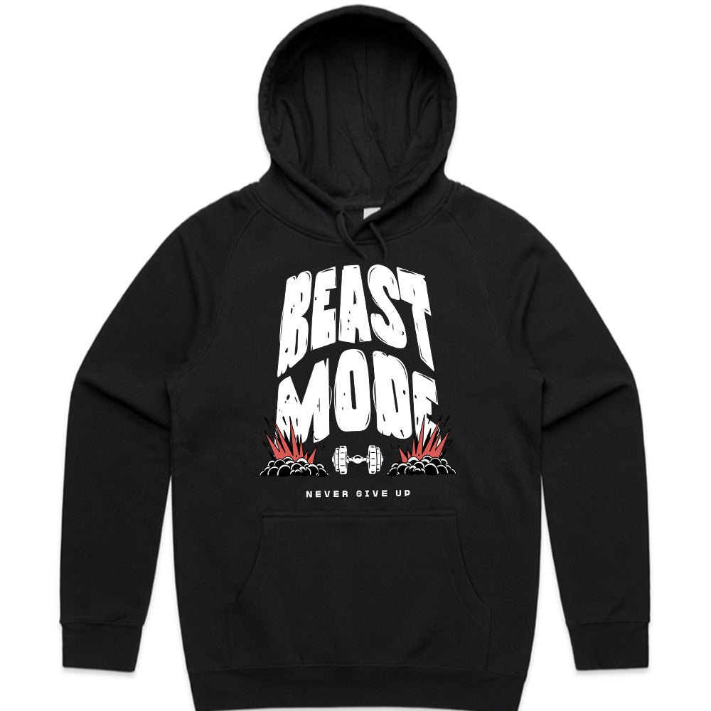 "Beast Mode - Never Give Up" Motivational Gym T-Shirt