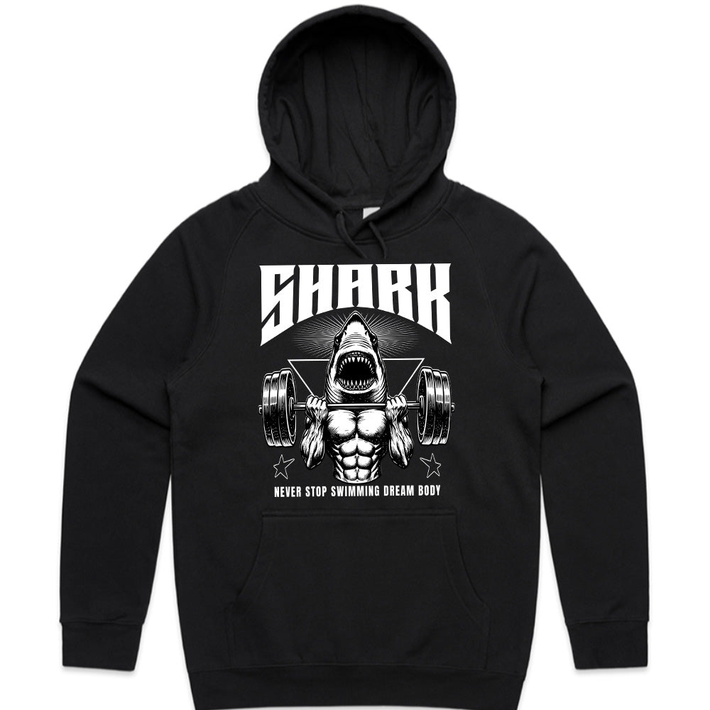 "Shark Mode" Gym T-Shirt – Never Stop Swimming, Dream Body