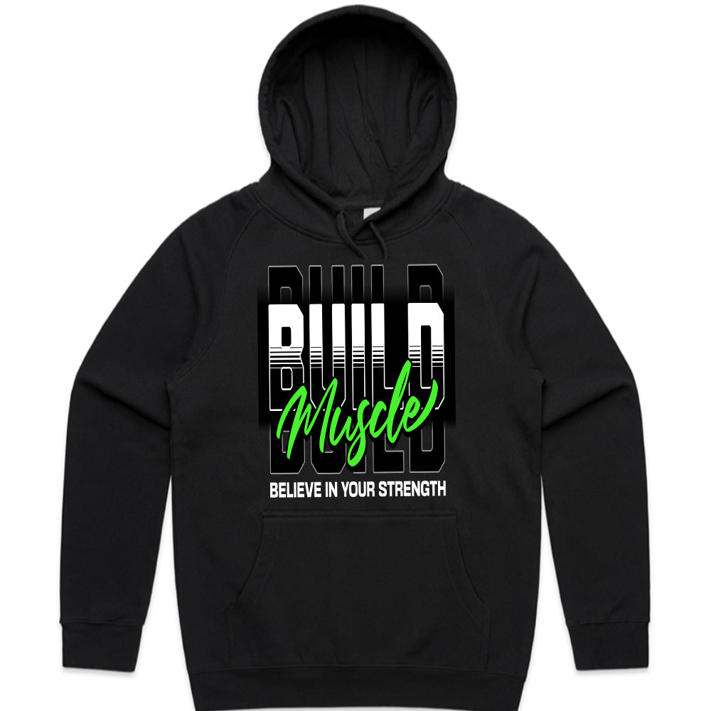 "Build Muscle" Motivational Gym T-Shirt – Believe in Your Strength