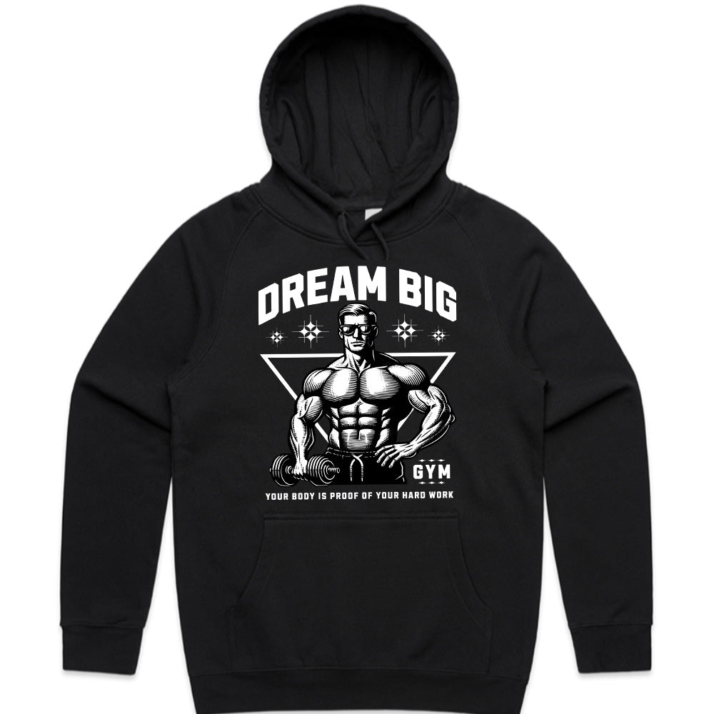 Dream Big – Bodybuilding & Fitness Motivational Black T-Shirt