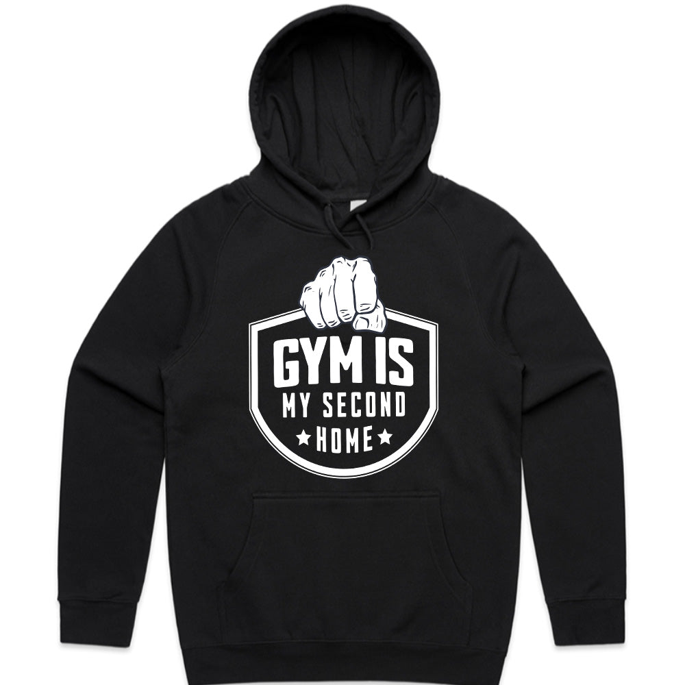 "Gym Is My Second Home" Hardcore Fitness T-Shirt – Dedication & Strength