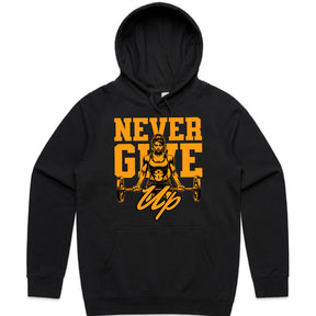 "Never Give Up" Women's Strength Training Gym T-Shirt – Empowerment & Motivation