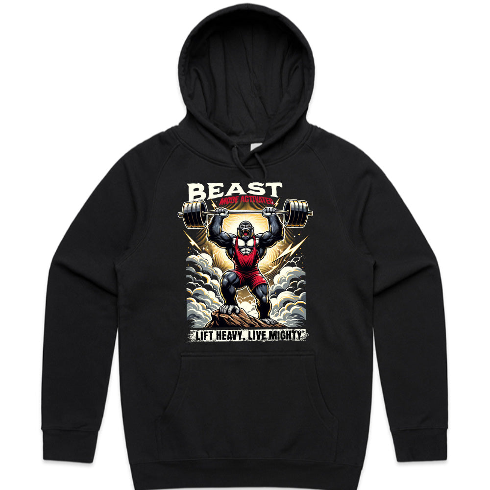 "Beast Mode Activated" Gorilla Powerlifting Gym T-Shirt – Lift Heavy, Live Mighty